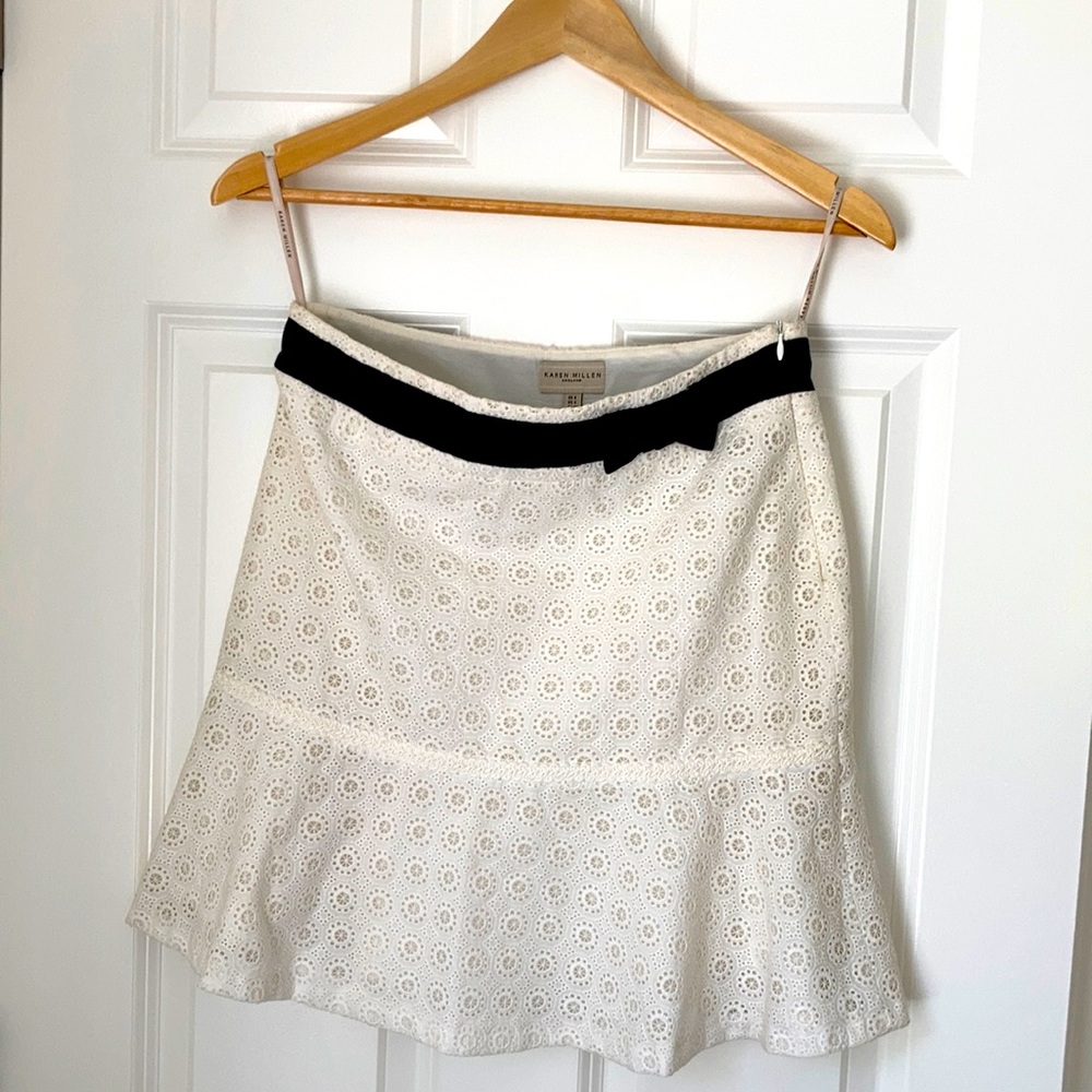 Karen Millen mini skirt, white, size 4